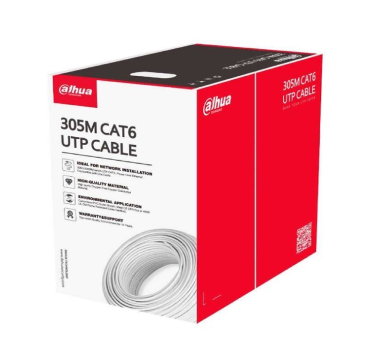 DH-PFM9201I-6UN-C. Cable UTP CAT6 Dahua 305m Blanco